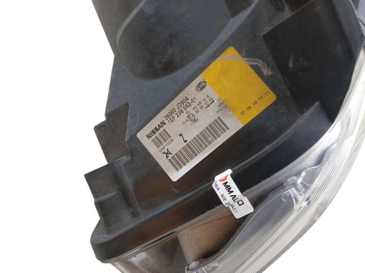 LAMPA LEWY PRZÓD NISSAN QASHQAI J10 (2007-2009) 1.6 16V 114KM 26060 JD90A