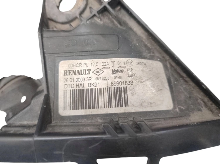 LAMPA PRAWY PRZÓD RENAULT LAGUNA III (2007-2010) 1.6 16V 110KM 260100033R