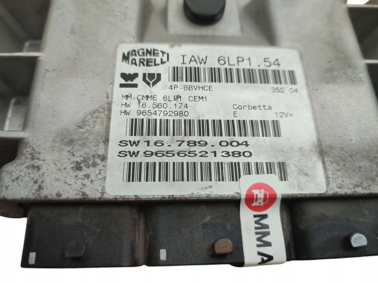 KOMPUTER STEROWNIK SILNIKA PEUGEOT 407 (2004-2008) 2.0 16V 136KM 9656521380