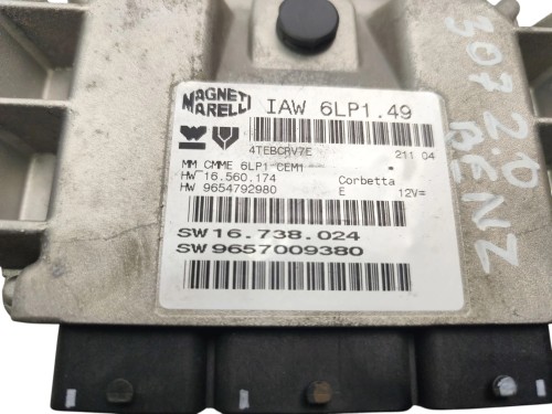 KOMPUTER STEROWNIK SILNIKA PEUGEOT 307 (2001-2005) 2.0 16V 136KM 9654792980