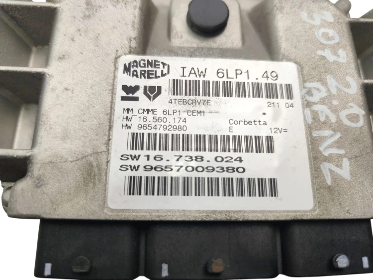 KOMPUTER STEROWNIK SILNIKA PEUGEOT 307 (2001-2005) 2.0 16V 136KM 9654792980