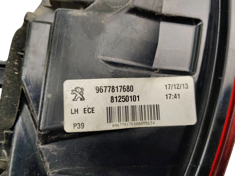 LAMPA LEWY TYŁ RENAULT MEGANE III LIFT (2012-2013) 1.5 DCI 110KM 9677817680
