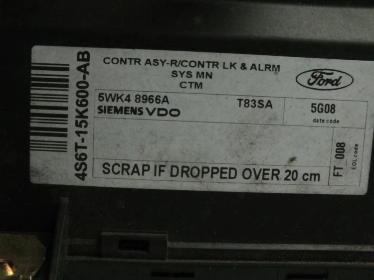MODUŁ KLIMATYZACJI FORD FIESTA MK5 (2002-2005) 1.4 TDCI 4S6T-15K600-AB