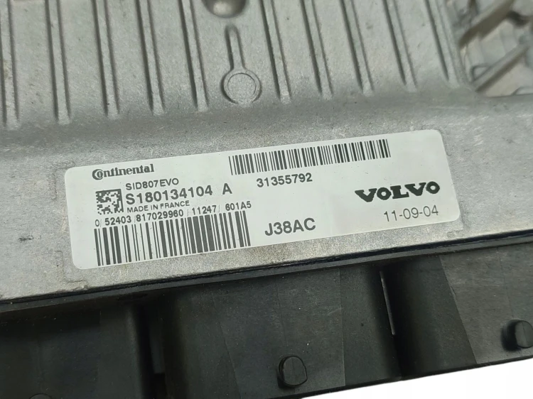 KOMPUTER STEROWNIK SILNIKA VOLVO S60 II (2010-2013) 1.6 D2 114KM 31355792
