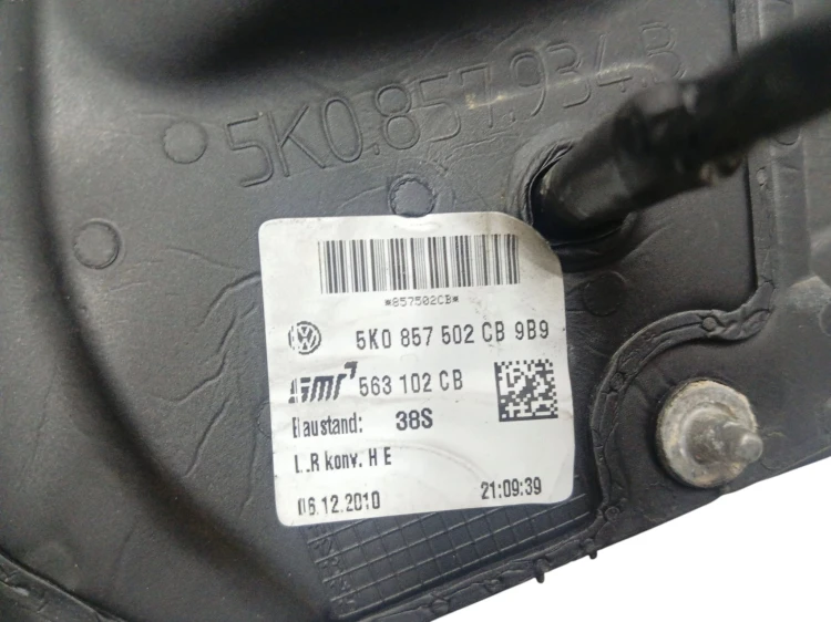 LUSTERKO PRAWE VOLKSWAGEN GOLF VI (2008-2014) 1.6 TDI 90KM 5K0857502CB