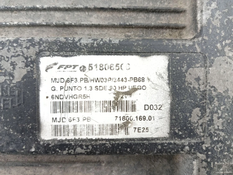 KOMPUTER STEROWNIK SILNIKA FIAT GRANDE PUNTO (2005-2012) 1.3 MJTD 90KM 5180