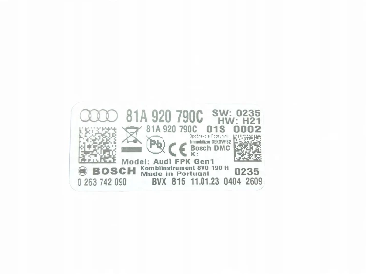 LICZNIK AUDI Q2 GA 81A LIFT (2020-2023) 1.5 TFSI 150KM 81A920790C