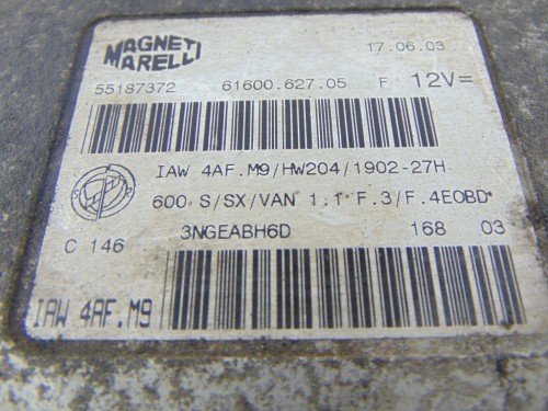 KOMPUTER STEROWNIK SILNIKA FIAT SEICENTO 0.9 55187372