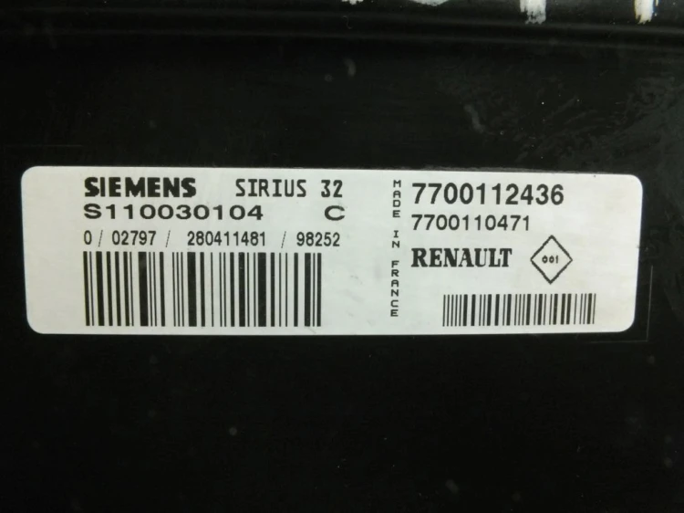 KOMPUTER STEROWNIK SILNIKA RENAULT CLIO II (1998-2003) 1.2 8V 7700112436