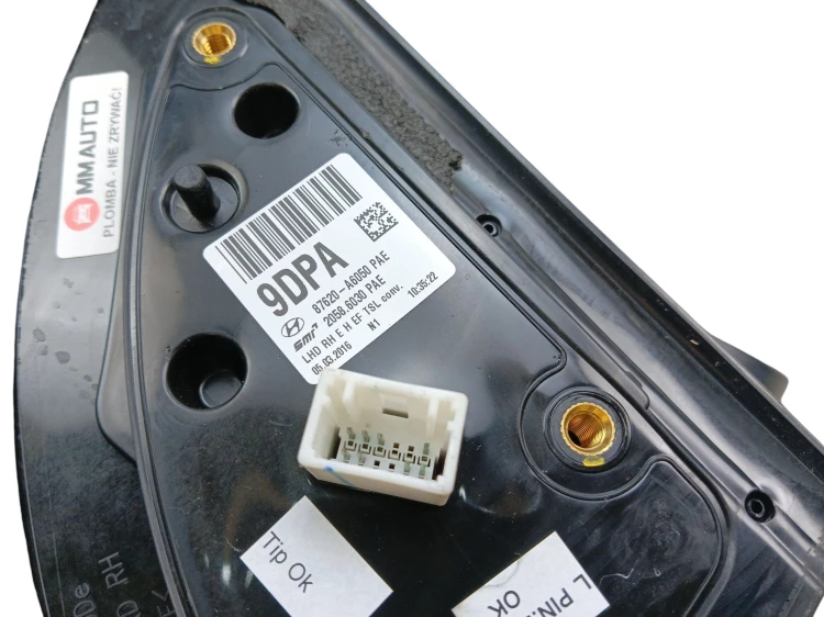 LUSTERKO PRAWE HYUNDAI I30 II LIFT (2014-2017) 1.6 GDI 135KM 87620-A6050