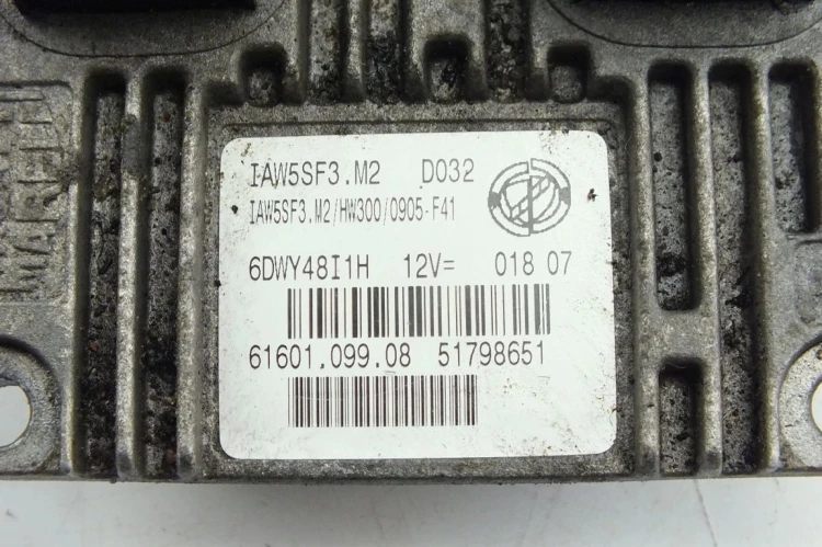 KOMPUTER STEROWNIK SILNIKA FIAT GRANDE PUNTO 1.4 51798651