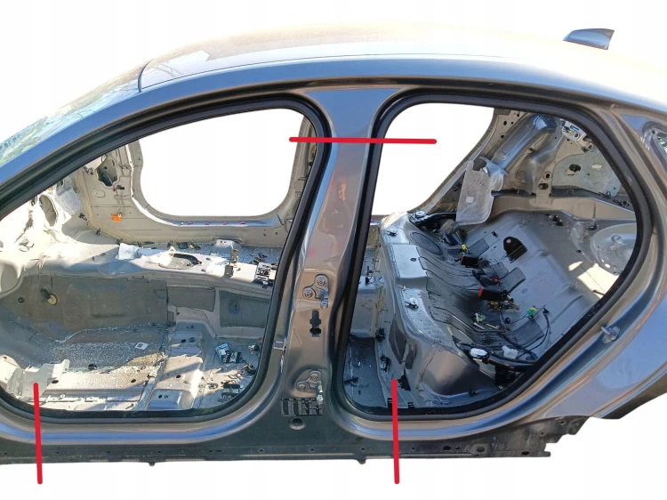 PRÓG LEWY SŁUPEK B ŚRODKOWY JAGUAR XF II X260 SEDAN LAK: LKH
