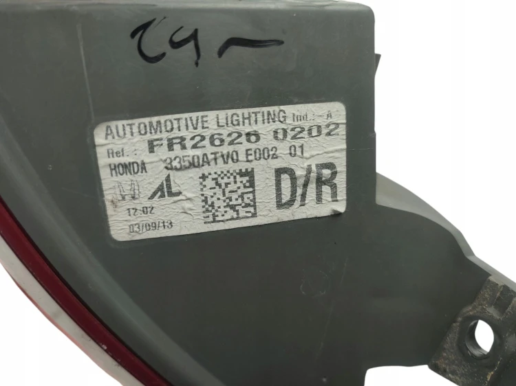 LAMPA PRAWY TYŁ HONDA CIVIC IX (2011-2013) 1.8 I-VTEC 141KM 3350ATV0E002