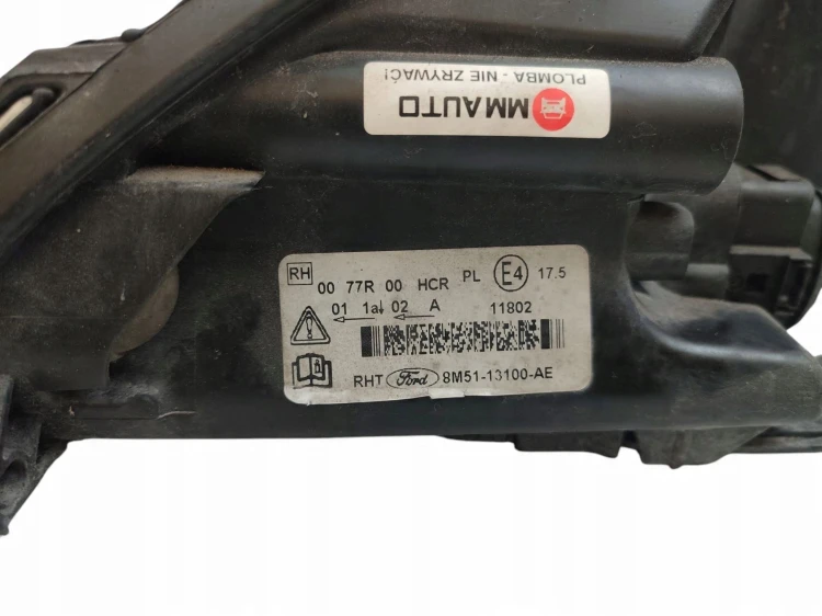LAMPA PRAWY PRZÓD FORD FOCUS MK2 LIFT (2007-2011) 1.6 TDCI 109KM 8M51-13100
