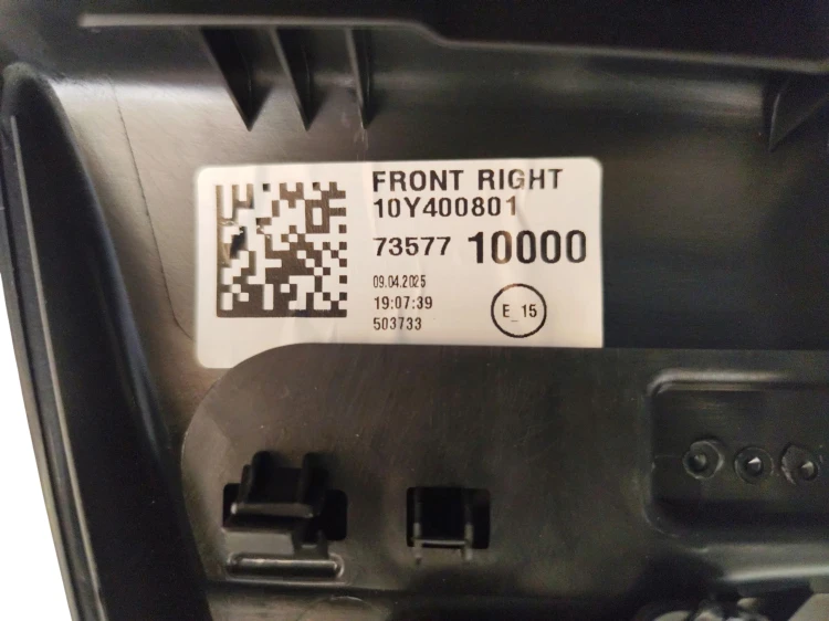 BOCZEK DRZWI PRAWY PRZÓD JEEP AVENGER (2022-) 54 kWh 156KM 10Y400801
