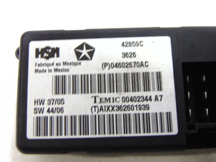 MODUŁ FOTELA CHRYSLER 300 C (2004 - 2010) 04602670AC