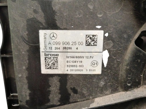 WENTYLATOR CHŁODNICY MERCEDES ML W166 (2011-2015) 2.2 BlueTEC 204KM A099906