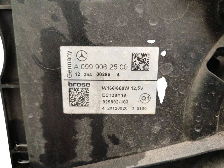WENTYLATOR CHŁODNICY MERCEDES ML W166 (2011-2015) 2.2 BlueTEC 204KM A099906