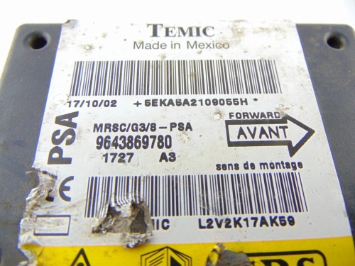SENSOR PODUSZEK PEUGEOT 607 (1999-2004) 9643869780