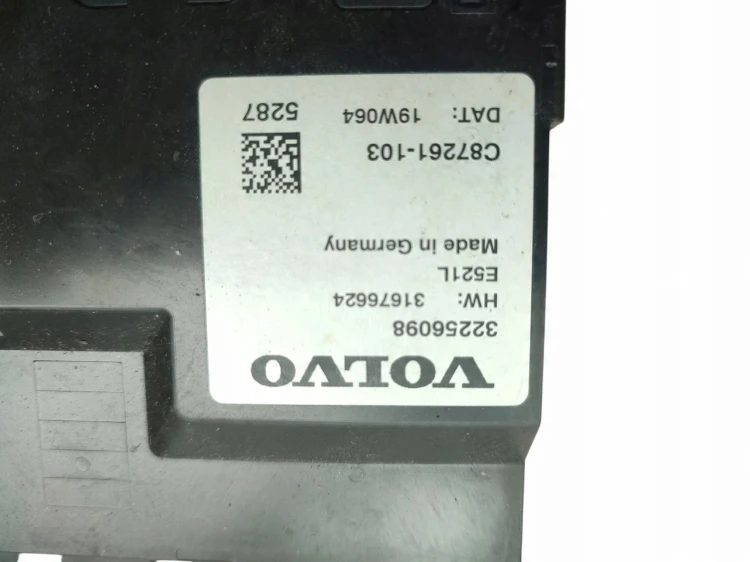 MODUŁ KLAPY BAGAŻNIKA VOLVO V60 II (2018-2023) 2.0 D3 150KM 31676624