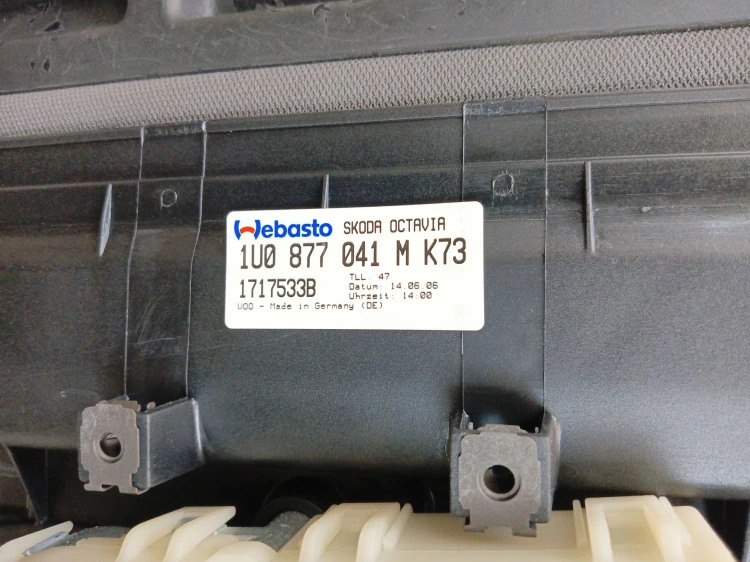 SZYBERDACH SKODA OCTAVIA II (2004-2008) 2.0 TFSI 200KM 1U0877041
