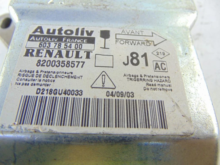 SENSOR PODUSZEK RENAULT ESPACE IV (2003-2006) 1.9 DCI 8200358577
