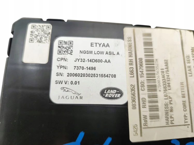 MODUŁ FOTELA LAND ROVER DEFENDER II L663 (2019-) 2.0 SD4 241KM JY32-14D600-