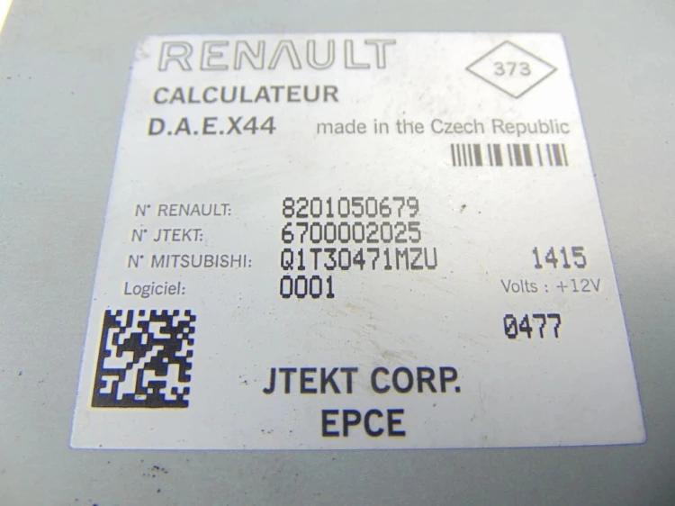 MODUŁ STEROWNIK WSPOMAGANIA RENAULT WIND (2010-2013) 1.6 16V 8201050679