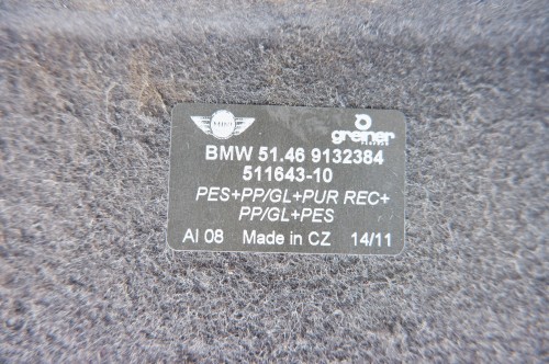PÓŁKA BAGAŻNIKA MINI ONE R57 (2006-2013) 1.6 16V 98KM 9132384