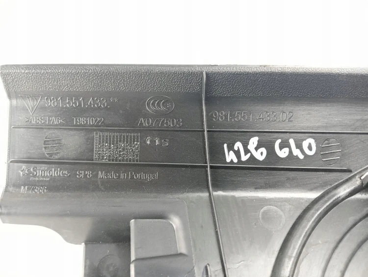 OSŁONA POKRYWA SILNIKA PORSCHE 718 CAYMAN 982C LIFT (2016-) 2.0 300KM 98155