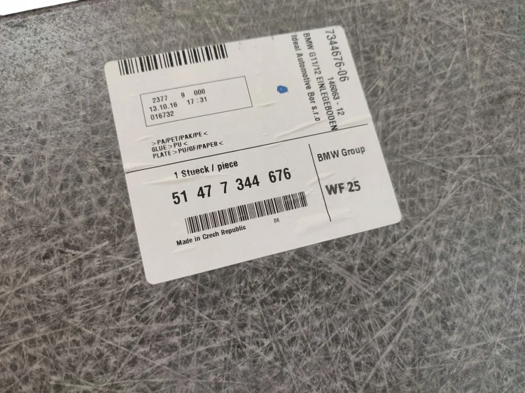 WYKŁADZINA PODŁOGA BAGAŻNIKA BMW 7 G11 (2015-2018) 3.0 D 265KM 7344676