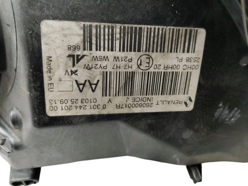 LAMPA LEWY PRZÓD RENAULT MEGANE III LIFT (2012-2013) 1.5 DCI 110KM 26060001