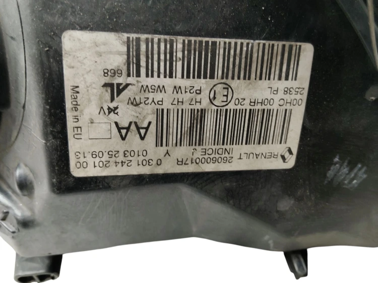LAMPA LEWY PRZÓD RENAULT MEGANE III LIFT (2012-2013) 1.5 DCI 110KM 26060001