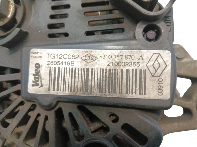ALTERNATOR RENAULT MEGANE III (2008-2011) 1.9 DCI 130KM 8200956574-A