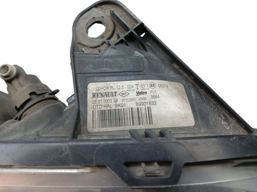 LAMPA PRAWY PRZÓD RENAULT LAGUNA III (2007-2010) 2.0 16V 140KM 89901833