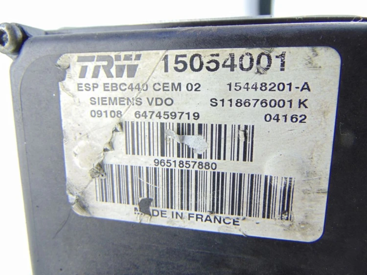 POMPA ABS PEUGEOT 407 (2004-2008) 2.0 HDI 15054001