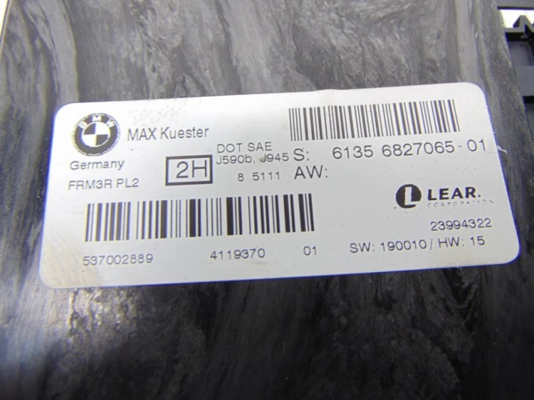 MODUŁ STEROWNIK ŚWIATEŁ BMW E81 LIFT(2007-2011) 6827065