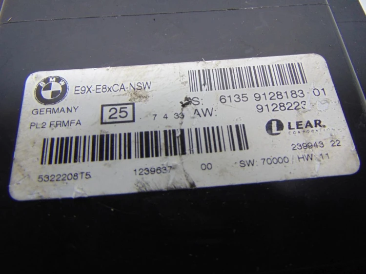MODUŁ STEROWNIK ŚWIATEŁ BMW E87 2.0 BEN 9128183