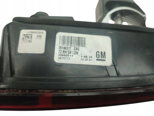 LAMPA PRAWY TYŁ W KLAPE OPEL INSIGNIA B (2017-2020) 1.5 T 165KM 39148317