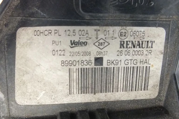 LAMPA LEWY PRZÓD RENAULT LAGUNA III (2007-)