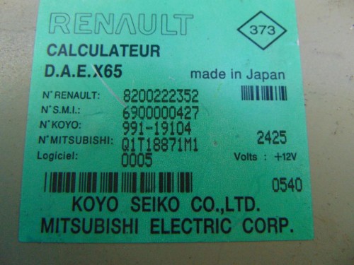 MODUŁ STEROWNIK WSPOMAGANIA RENAULT CLIO II (1998-2003) 1.2 8V 8200222352