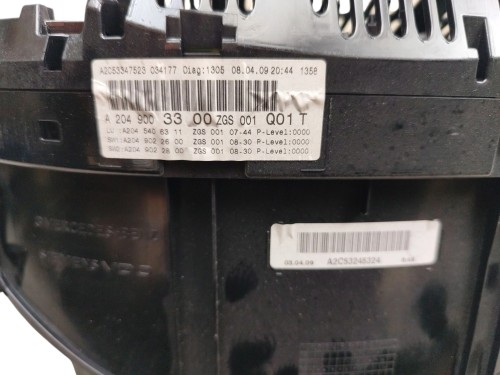 LICZNIK MERCEDES C W204 (2007-2011) 1.6 KOMPRESSOR 156KM A2049003300