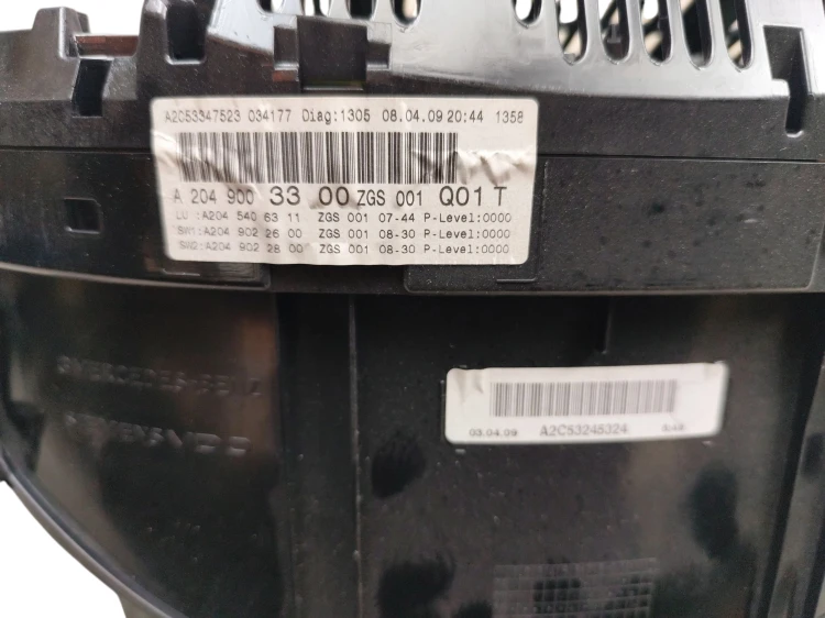LICZNIK MERCEDES C W204 (2007-2011) 1.6 KOMPRESSOR 156KM A2049003300