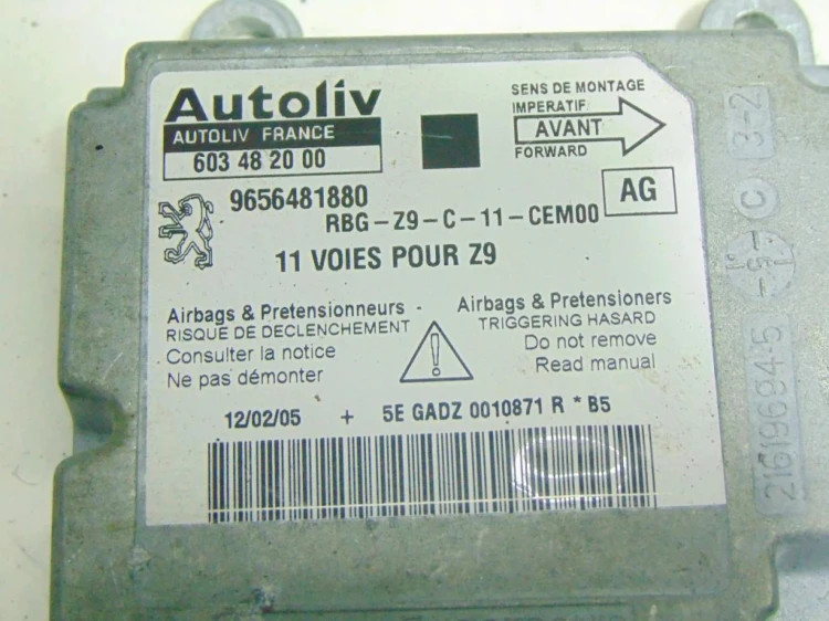 SENSOR PODUSZEK PEUGEOT 607 LIFT (2004-2010) 2.2 HDI 9656481880