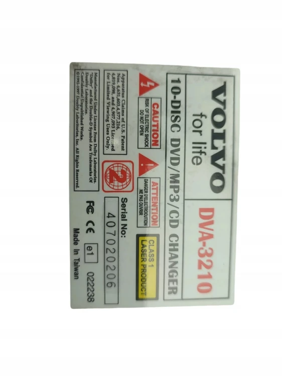 ZMIENIARKA PŁYT CD VOLVO XC90 (2002-2006) 2.4 D5 163KM DVA-3210