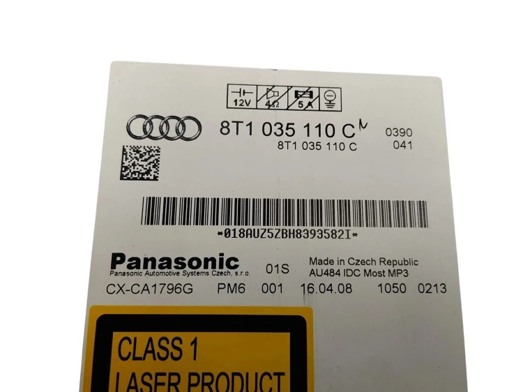 RADIO AUDI A4 B8 (2007-2011) 2.0 TDI 143KM 8T1035110C