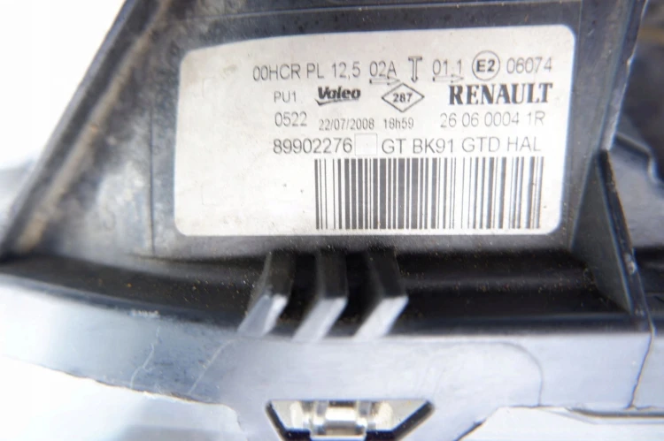 LAMPA LEWY PRZÓD RENAULT LAGUNA III (2007-2010) 2.0 DCI 150KM 260600041R