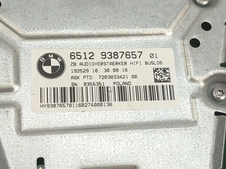 WZMACNIACZ BMW 7 G11 (2015-2018) 3.0 D 265KM 9387657