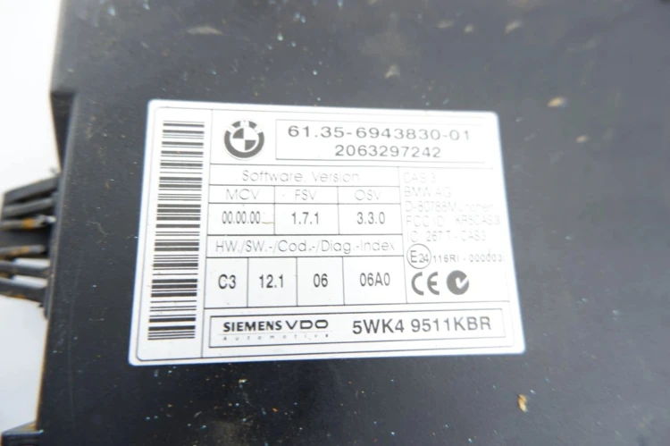 MODUŁ KOMFORTU BMW E91 LIFT 2.0 D N47D20 143KM 6943830-01