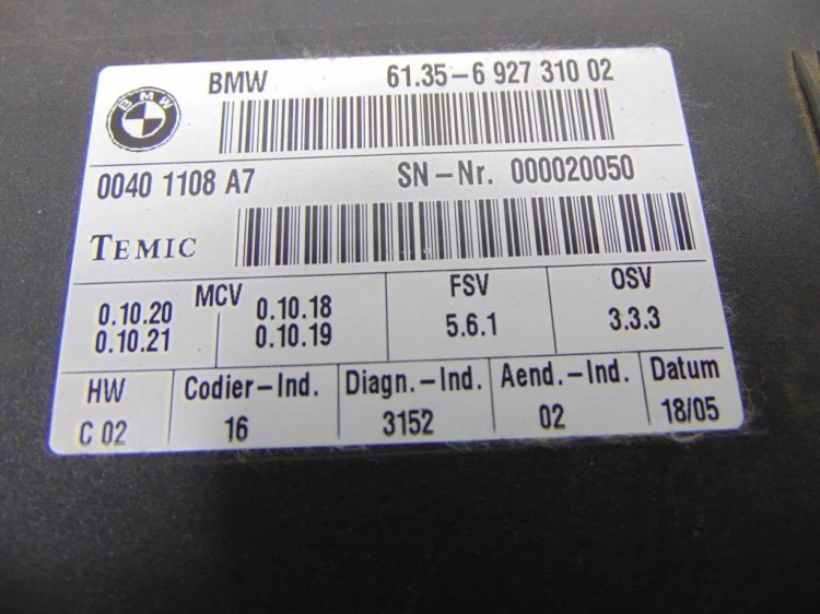MODUŁ DRZWI LEWY PRZÓD BMW E61 3.0D 217KM 692731002